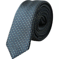 Dolce & Gabbana Green Patterned 100% Silk Adjustable Men Tie - Neckties