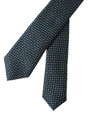 Dolce & Gabbana Green Patterned 100% Silk Adjustable Men Tie - Neckties