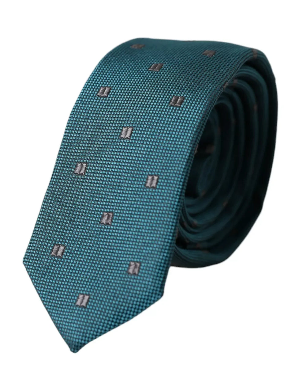Dolce & Gabbana Green Patterned Silk Adjustable Men Tie - Neckties