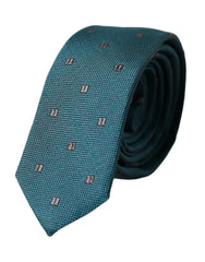 Dolce & Gabbana Green Patterned Silk Adjustable Men Tie - Neckties