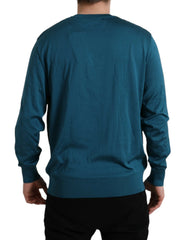 Dolce & Gabbana Green Peacock Feather Pullover Sweater - IT52 | XL - Sweaters