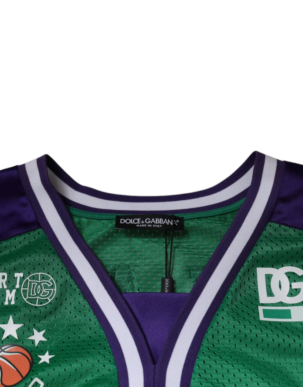 Dolce & Gabbana Green Polyester Jersey Sleeveless T-shirt - ÌT40| XXS - T-Shirts