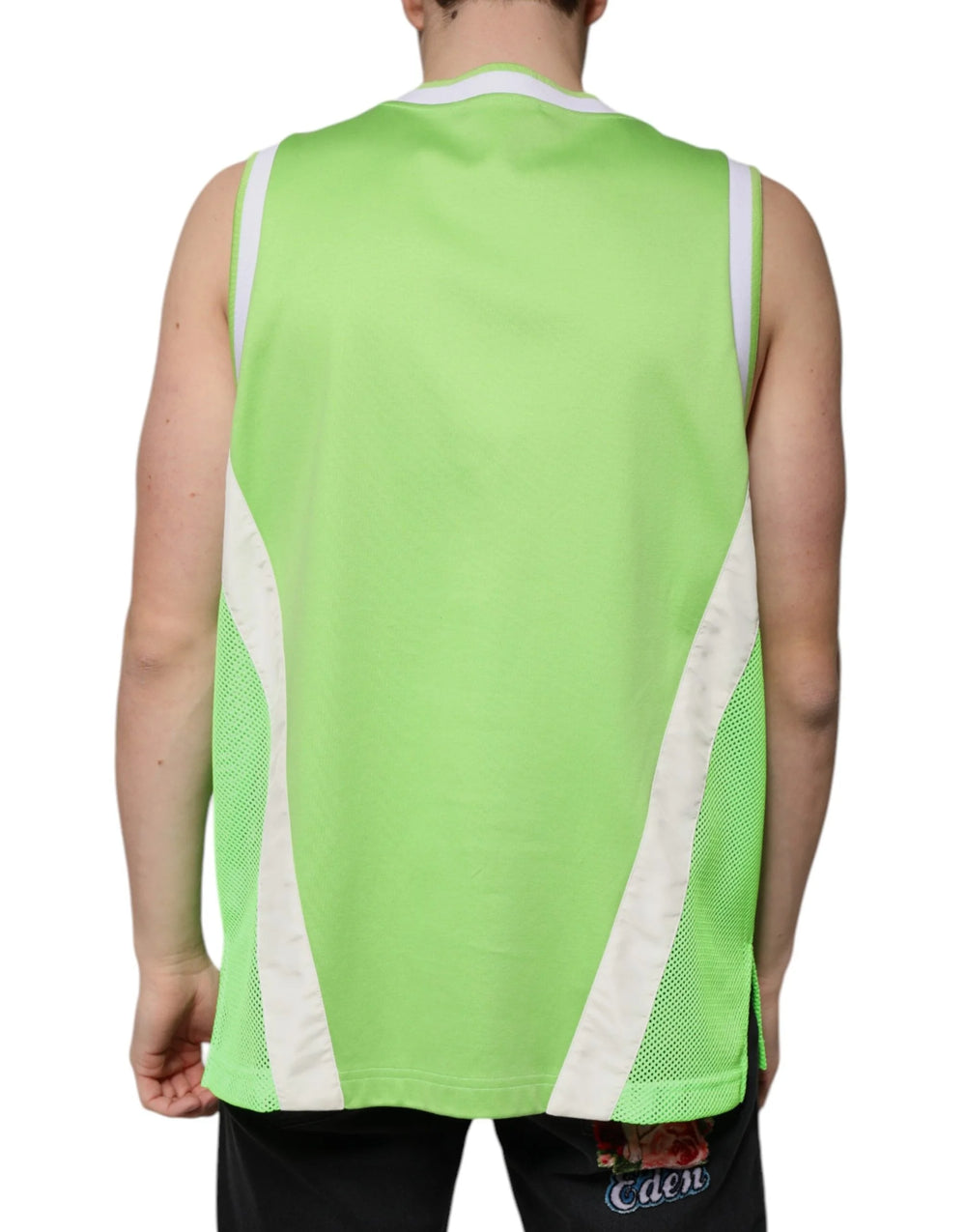 Dolce & Gabbana Green Polyester Jersey Sleeveless T-shirt - IT48 | M - Tank Tops
