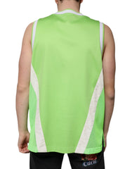 Dolce & Gabbana Green Polyester Jersey Sleeveless T-shirt - IT48 | M - Tank Tops