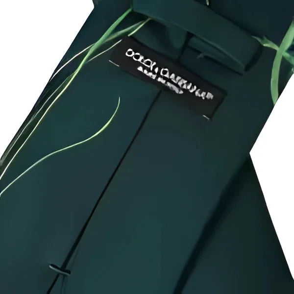 Dolce & Gabbana Green Printed 100% Silk Adjustable Men Tie - Neckties
