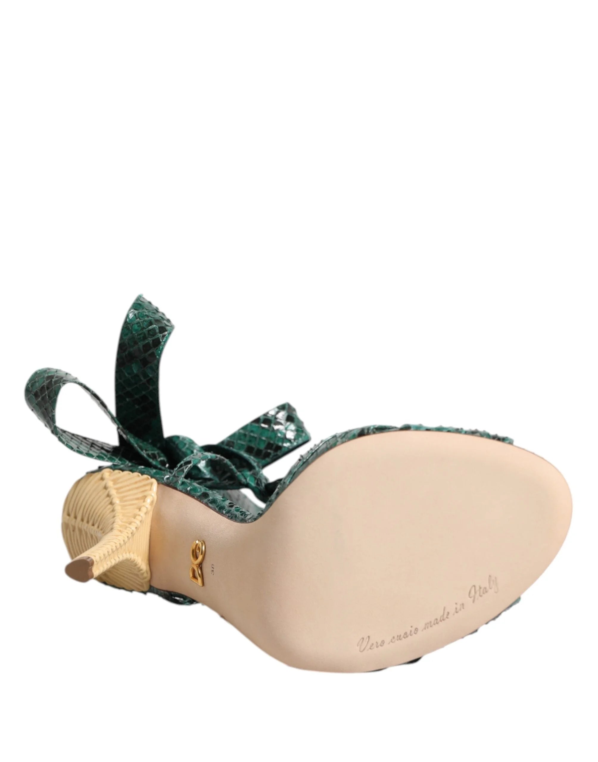 Dolce & Gabbana rohelised pütonnahast kontsa sandaalid