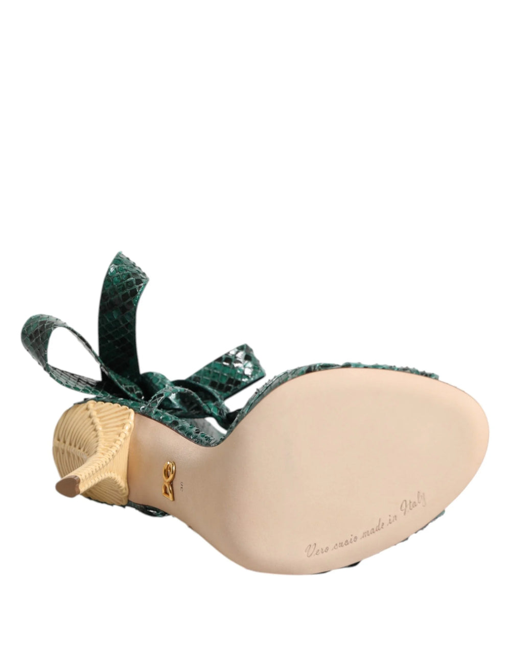 Dolce & Gabbana rohelised pütonnahast kontsa sandaalid