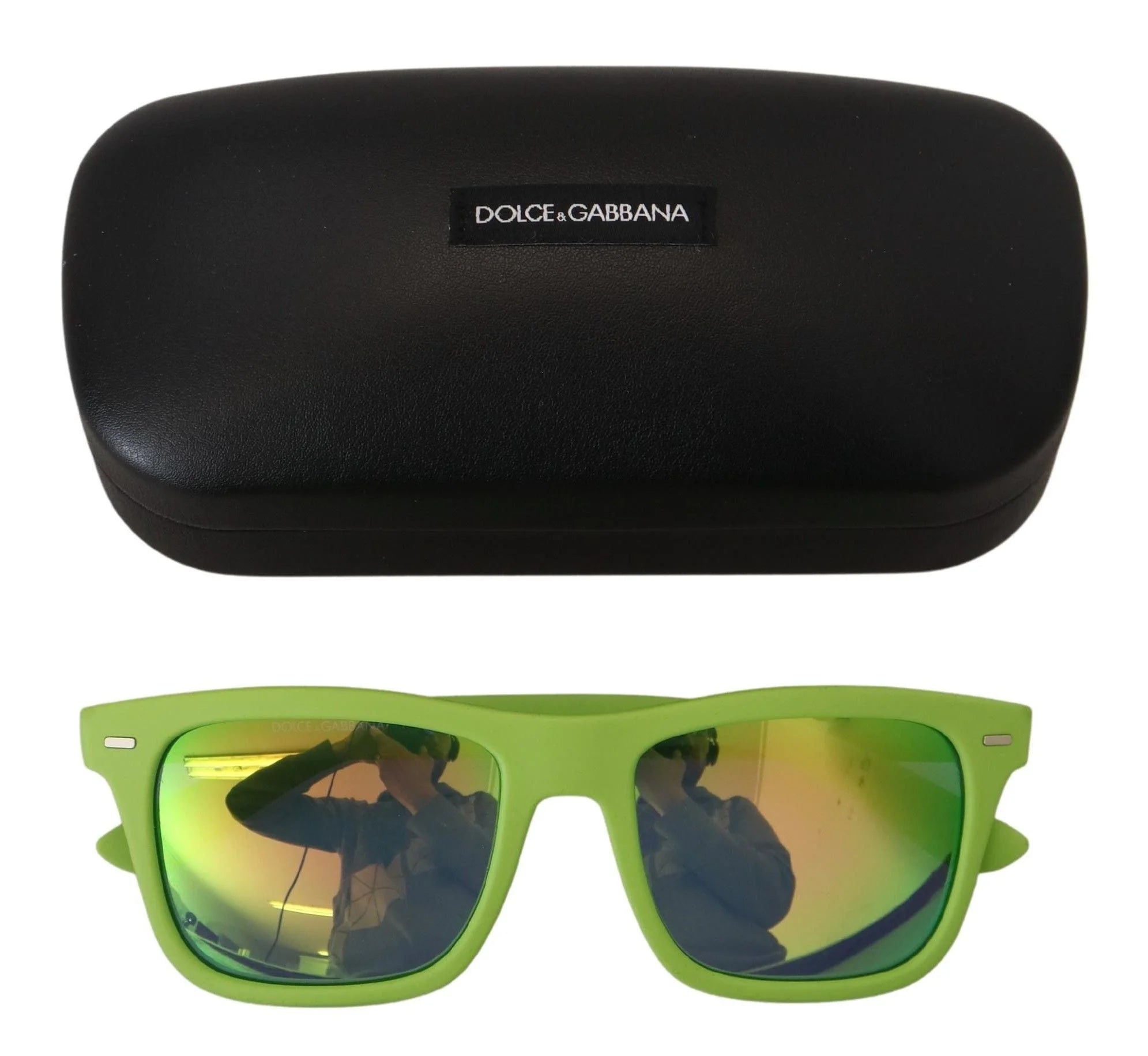 Dolce & Gabbana Green Rubber Full Rim Frame Shades DG6095 Acid Sunglasses - Sunglasses