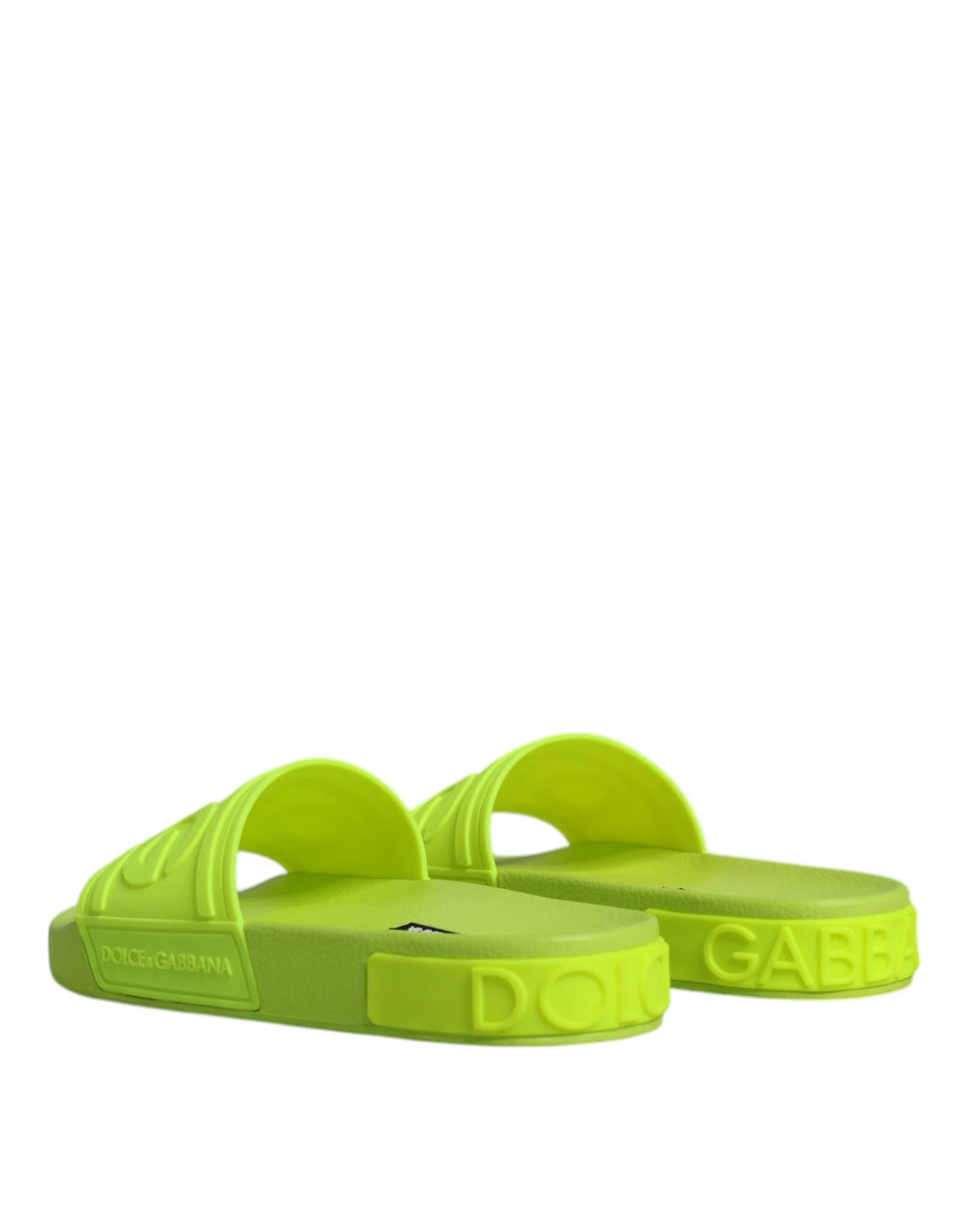 Dolce & Gabbana Green Rubber Slides Sandals Beachwear Shoes - EU36/US6 - Sandals