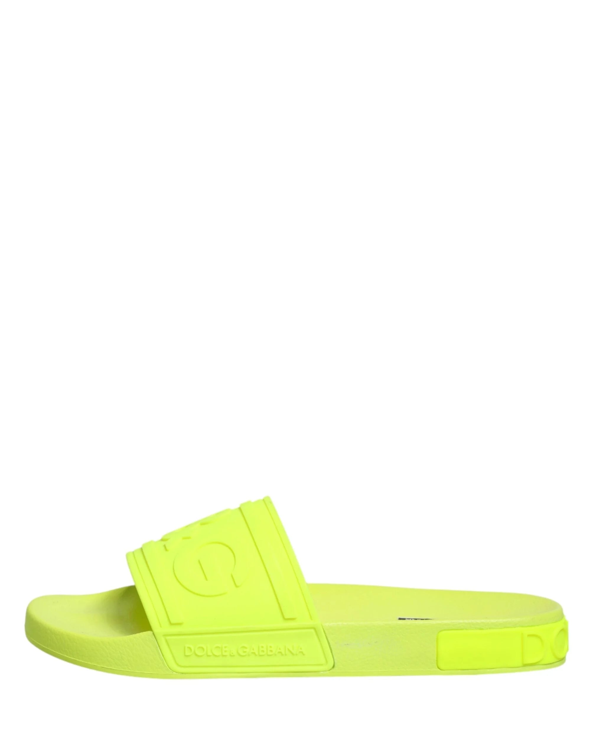 Dolce & Gabbana Πράσινα Σανδάλια Slides από Καουτσούκ Beachwear Παπούτσια - EU44/US11