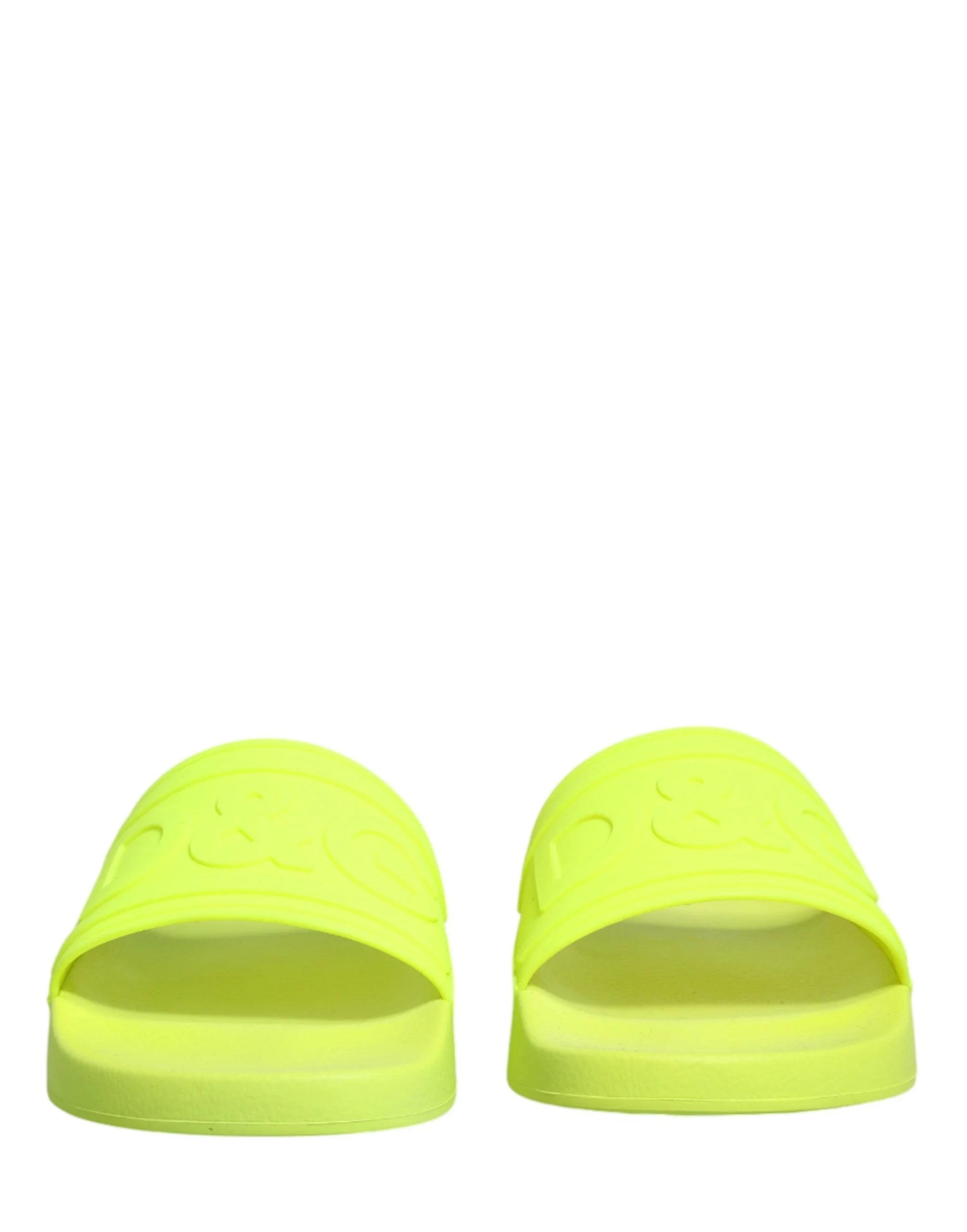 Dolce & Gabbana Πράσινα Σανδάλια Slides από Καουτσούκ Beachwear Παπούτσια - EU44/US11