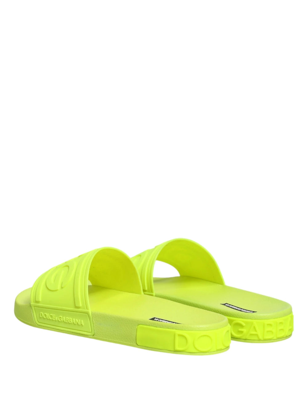 Dolce & Gabbana Green Rubber Slides Sandals Beachwear Shoes - EU44/US11