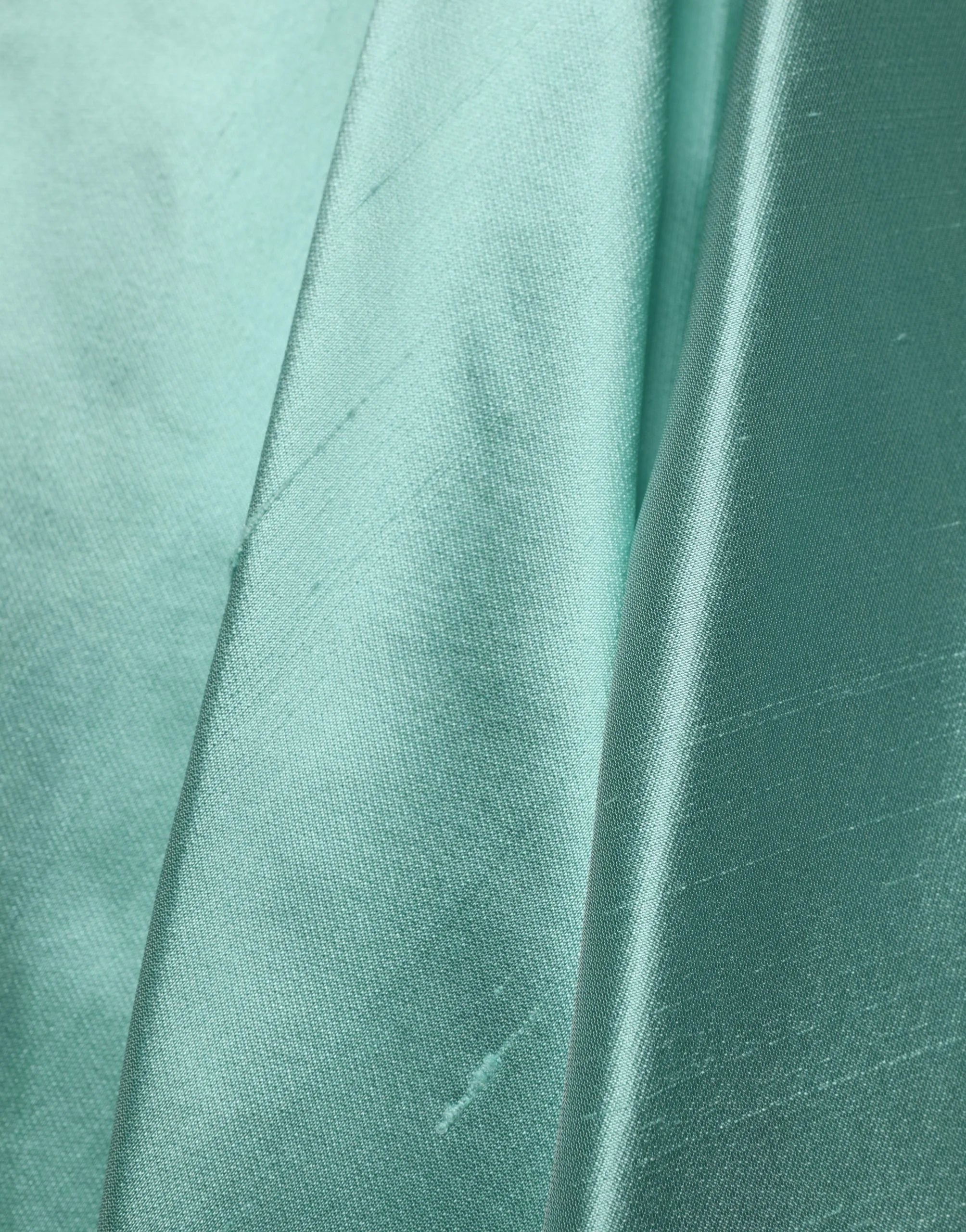 Dolce & Gabbana Green Satin High-Waisted Pleated A-line Midi Skirt