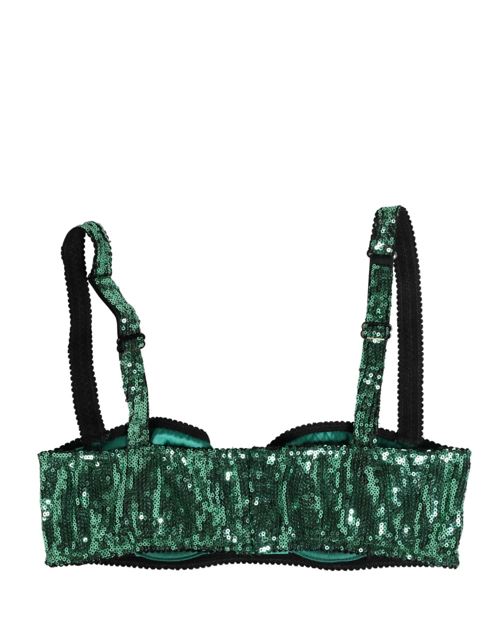 Bielizna Dolce & Gabbana Zielony Biustonosz Balconette Nyon z Brokatem - IT2 | S
