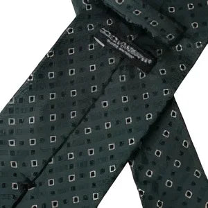 Dolce & Gabbana Green Silk Branded Logo Adjustable Men Tie - Neckties