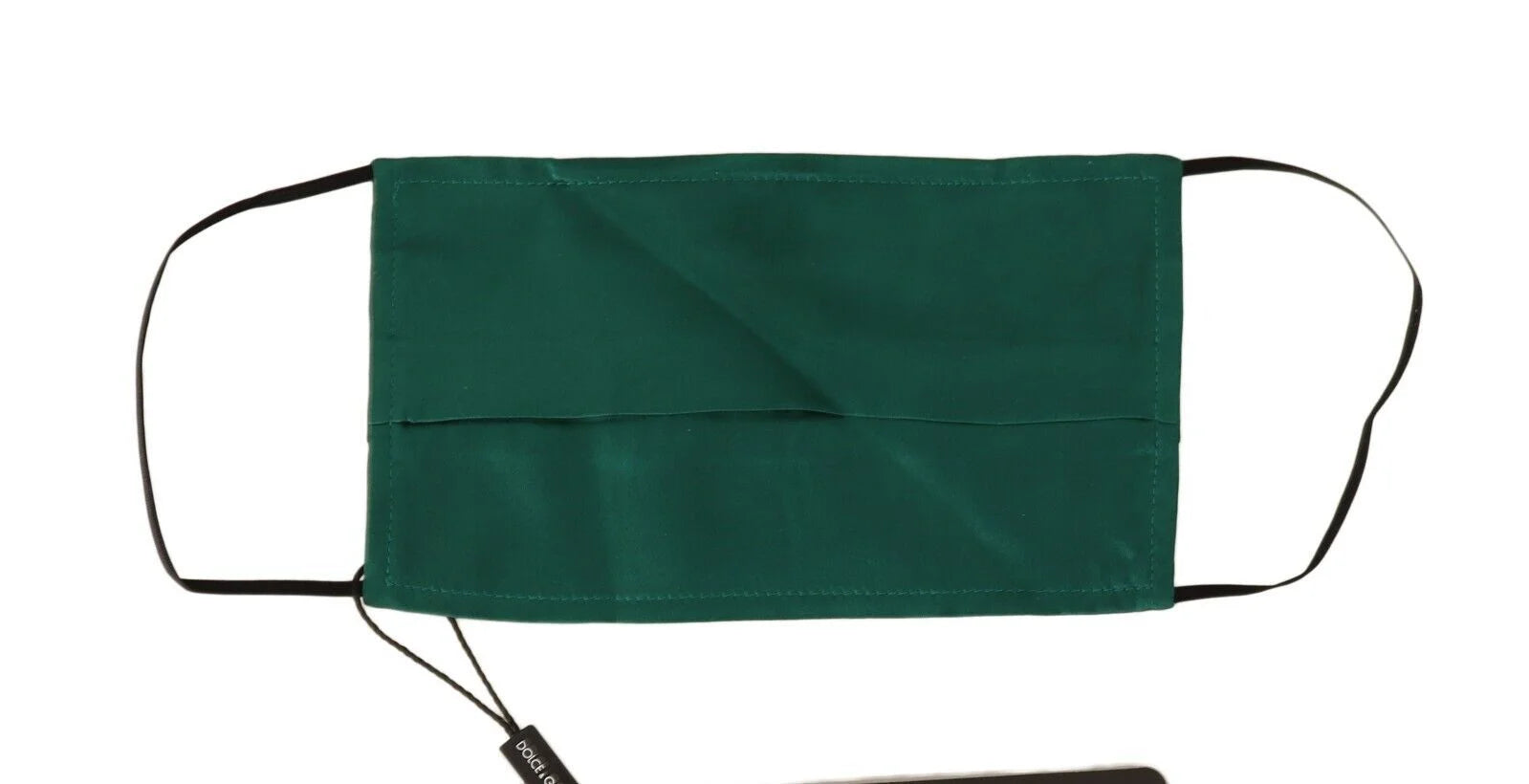 Dolce & Gabbana Green Silk Pleated Elastic Ear Strap Face Mask - Fashion Face Masks