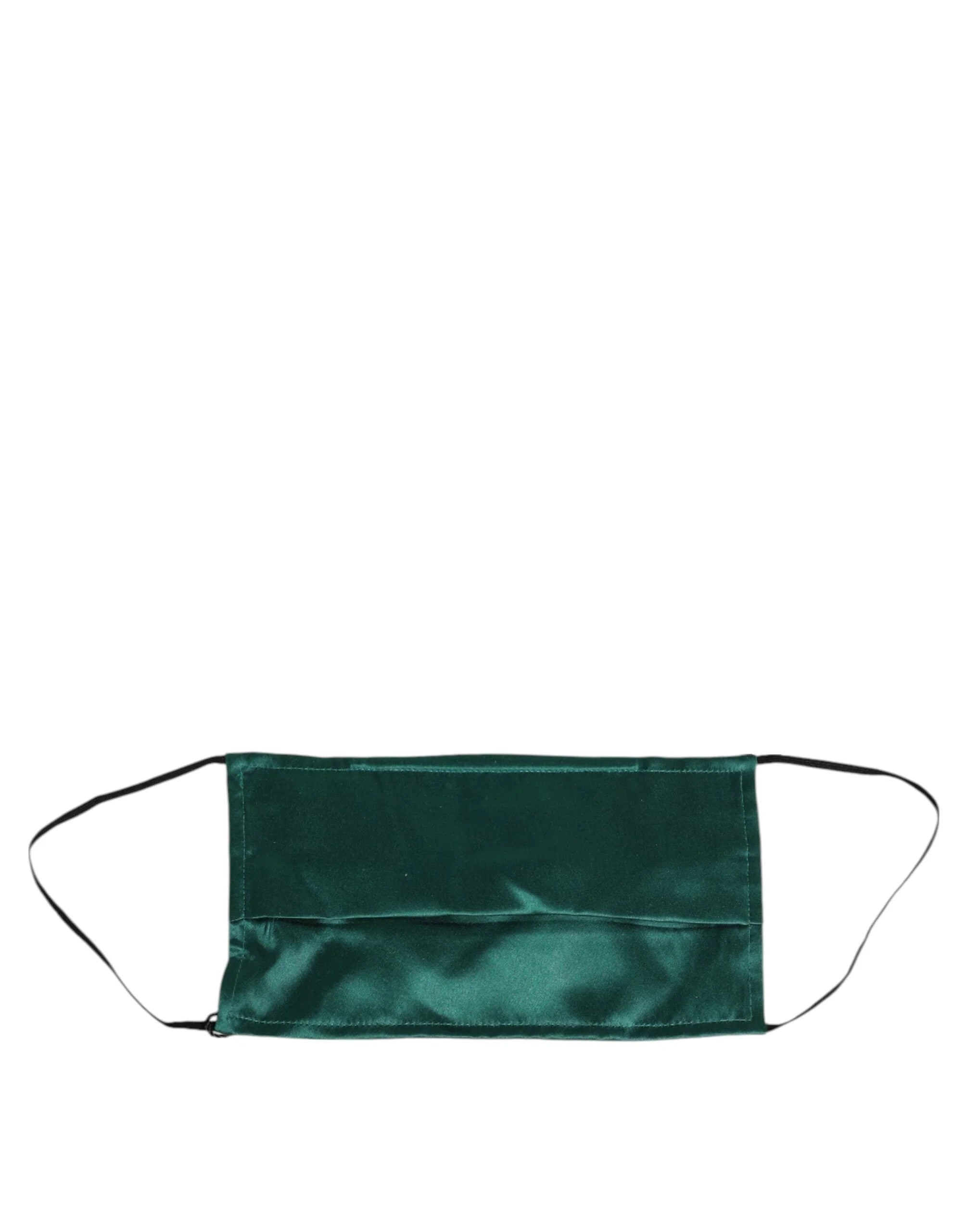 Dolce & Gabbana Green Silk Pleated Elastic Ear Strap Face Mask - Fashion Face Masks