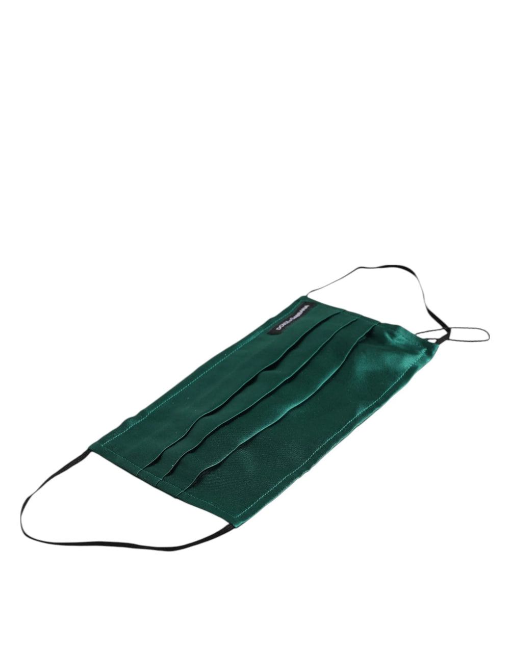 Dolce & Gabbana Green Silk Pleated Elastic Ear Strap Face Mask - Fashion Face Masks