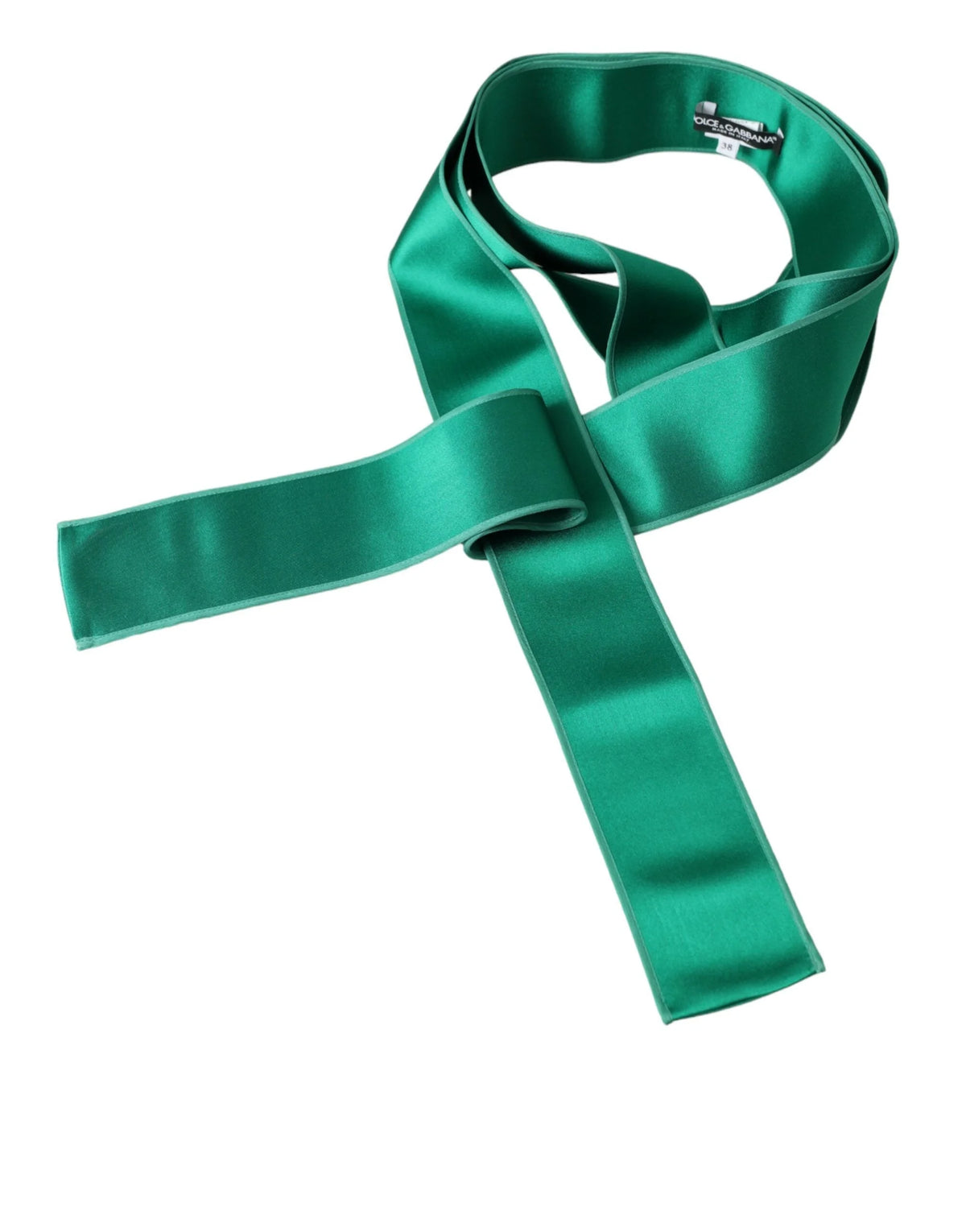 Dolce & Gabbana Green Silk Satin Waist Women Belt - IT38 | XS - Belts