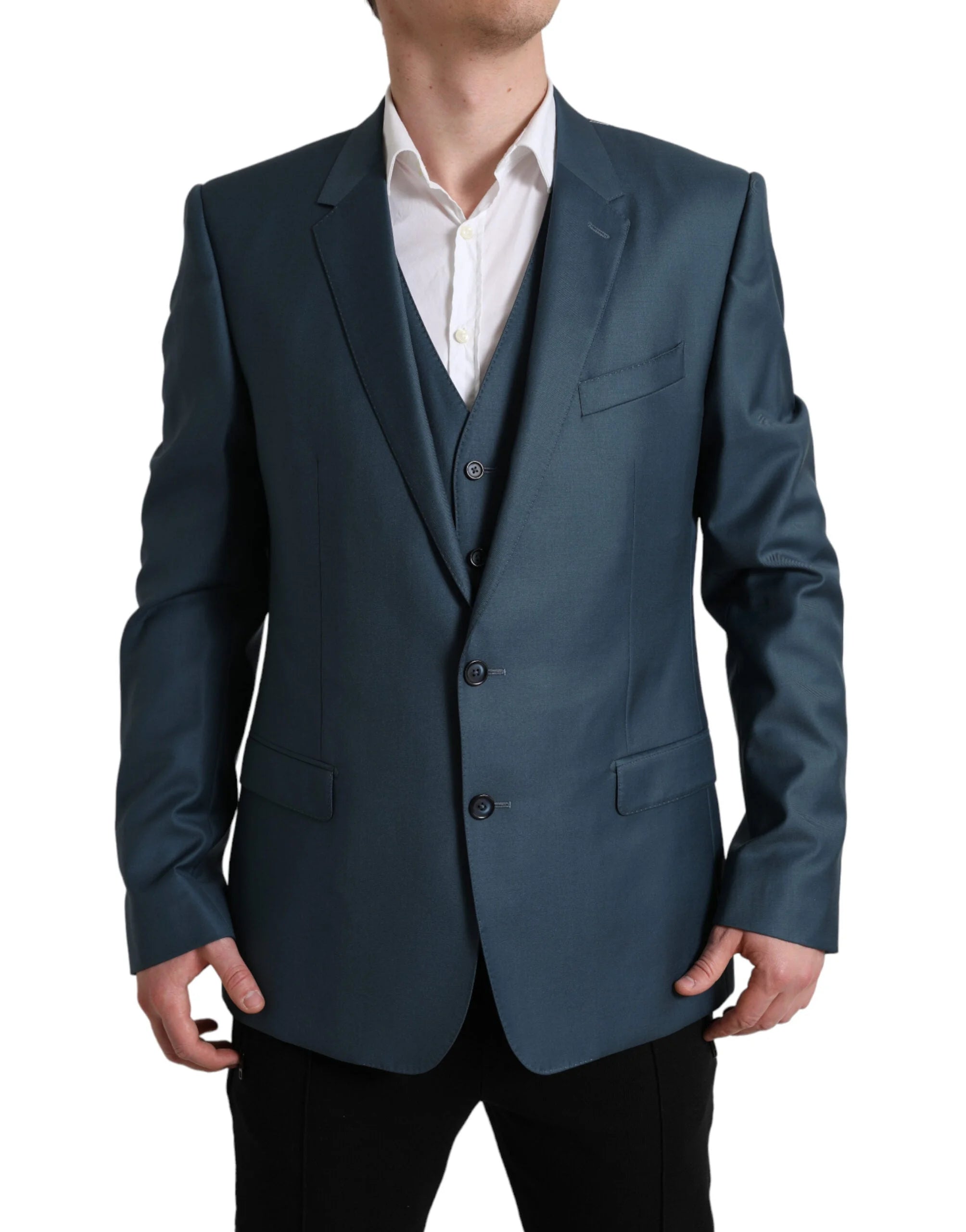 Dolce & Gabbana Green Single Breasted 2 Piece MARTINI Suit - IT56 | XL - Sport Jackets