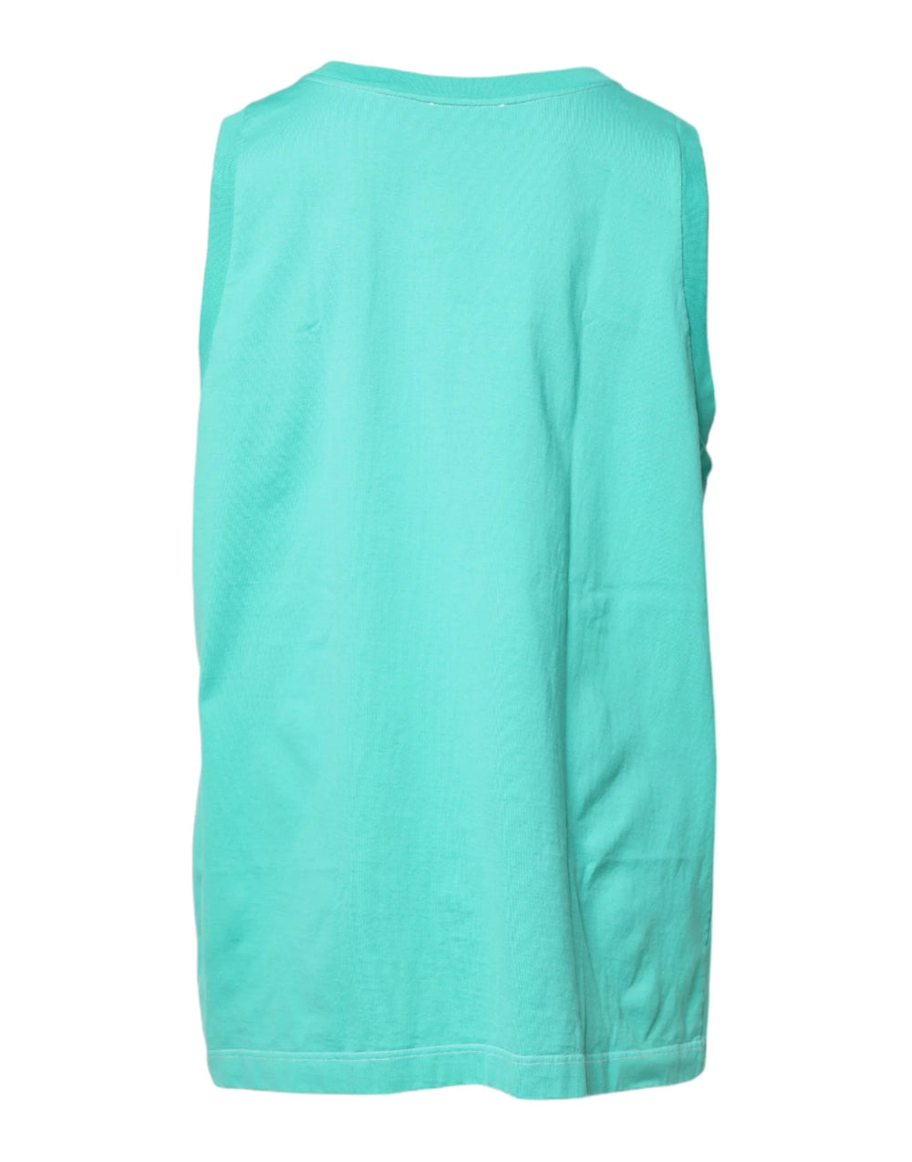 Dolce & Gabbana Green Sleeveless Logo Round Neck T-shirt - IT52 | XL - Tank Tops