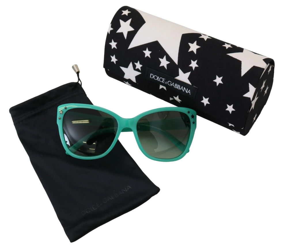 Dolce & Gabbana Green Stars Acetate Square Shades DG4124 Sunglasses - Sunglasses