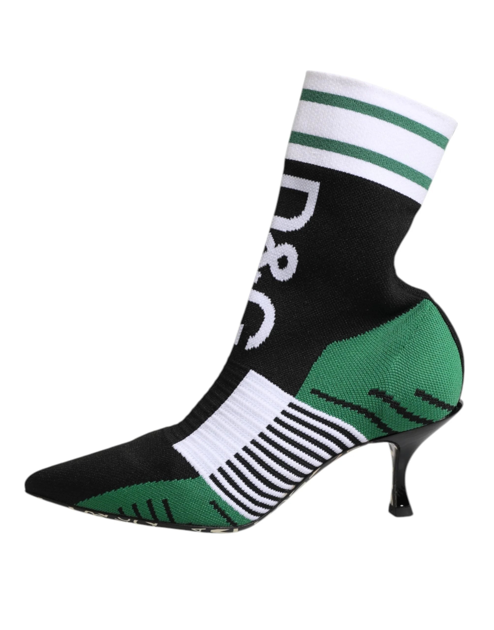 Dolce & Gabbana Green Stretch Sock Style Ankle Boots Shoes - Boots