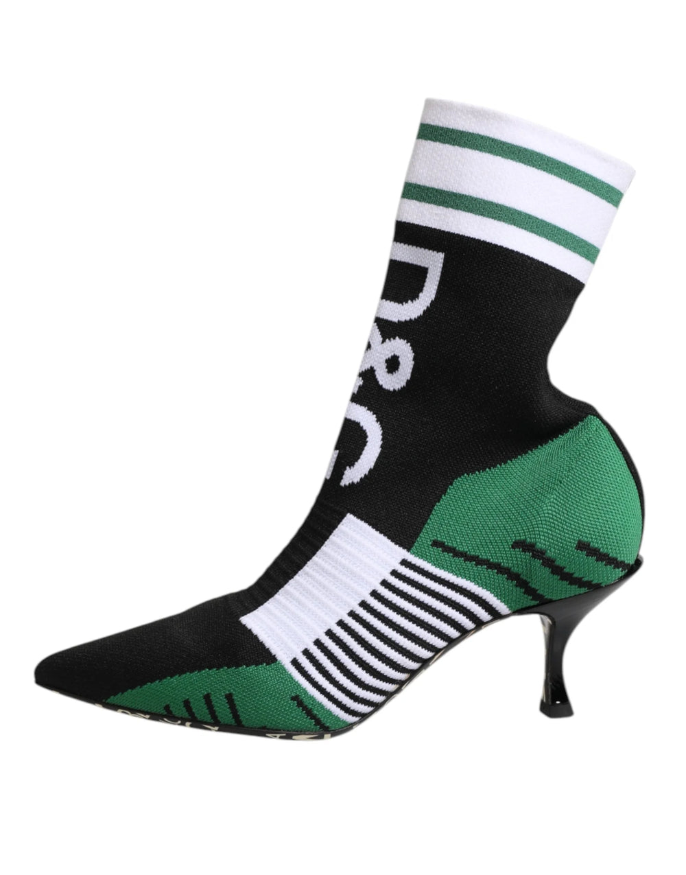 Dolce & Gabbana Green Stretch Sock Style Ankle Boots Shoes - Boots