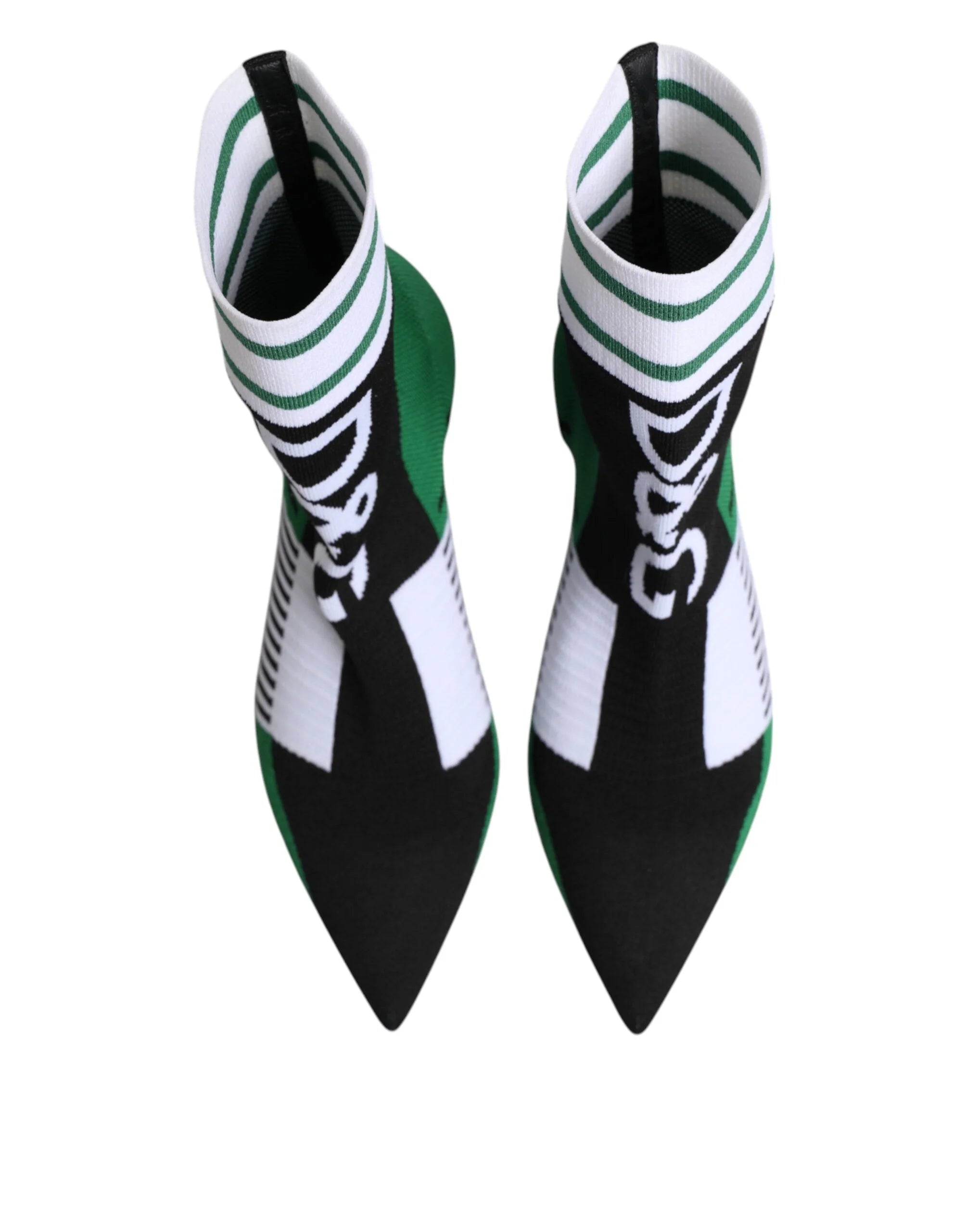 Dolce & Gabbana Green Stretch Sock Style Ankle Boots Shoes - Boots