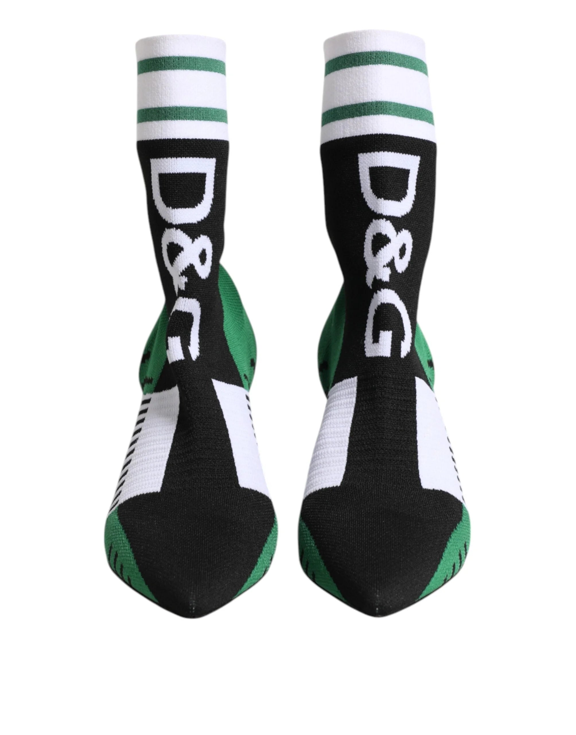 Dolce & Gabbana Green Stretch Sock Style Ankle Boots Shoes - Boots