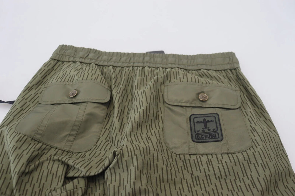 Dolce & Gabbana Green Striped Cargo Zipper Leg Men Trouser Pants - IT48 | M - Cargo Pants