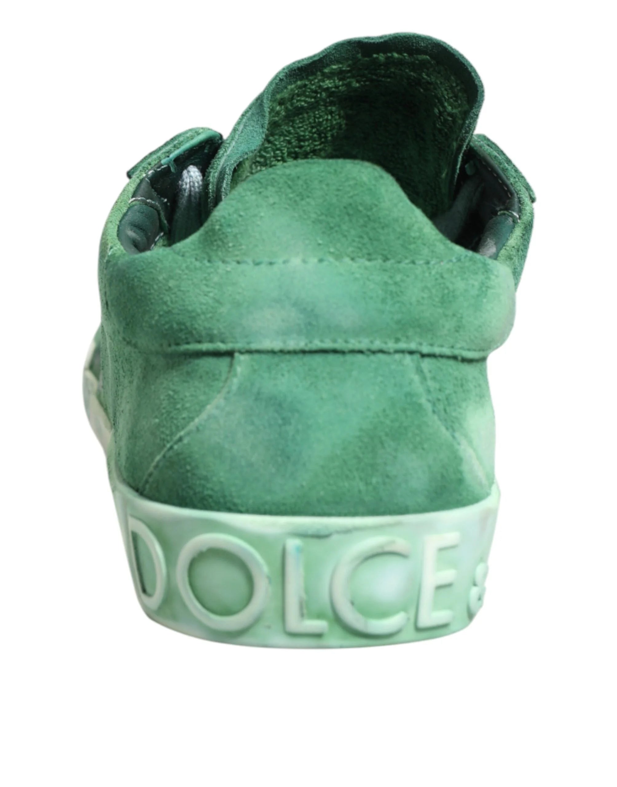 Dolce & Gabbana Green Suade DG Logo Sole Low Top Sneakers Shoes - EU44/US11