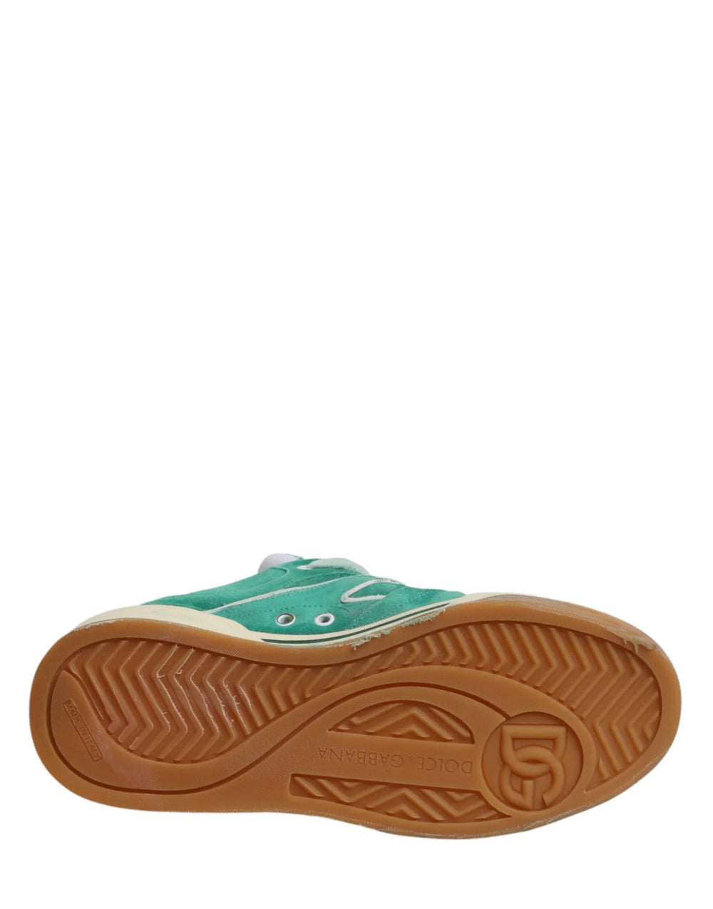 Dolce & Gabbana Green Suede New Roma Low Top Sneakers Shoes - EU44/US11