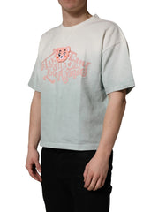 Dolce & Gabbana Green Tie-Dye Graphic Print Cotton Crewneck T-shirt - IT44 | XS