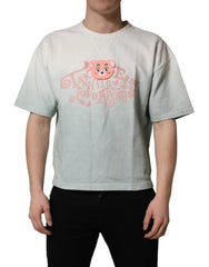 Dolce & Gabbana Green Tie-Dye Graphic Print Cotton Crewneck T-shirt - IT44 | XS