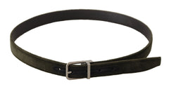 Dolce & Gabbana Green Velvet Silver Tone Metal Buckle Belt - 95 cm / 38 Inches - Belts