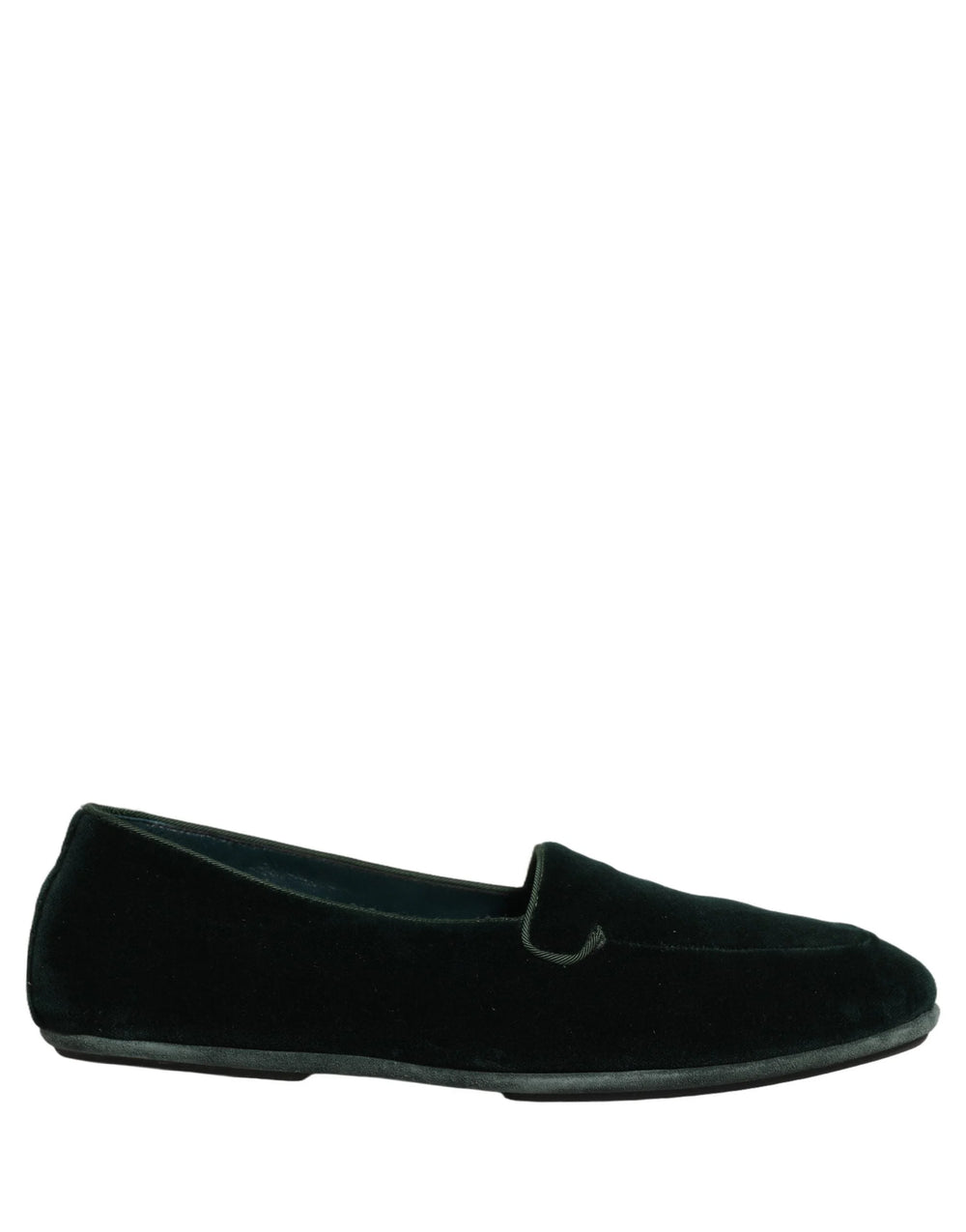 Dolce & Gabbana Green Velvet Slip On Men Flats Loafers Shoes - EU44/US11
