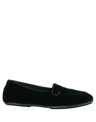 Dolce & Gabbana Green Velvet Slip On Men Flats Loafers Shoes - EU44/US11