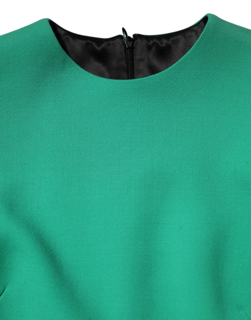 Dolce & Gabbana Green Viscose Acetate Mini Long Sleeve Dress - IT40|S - Dresses