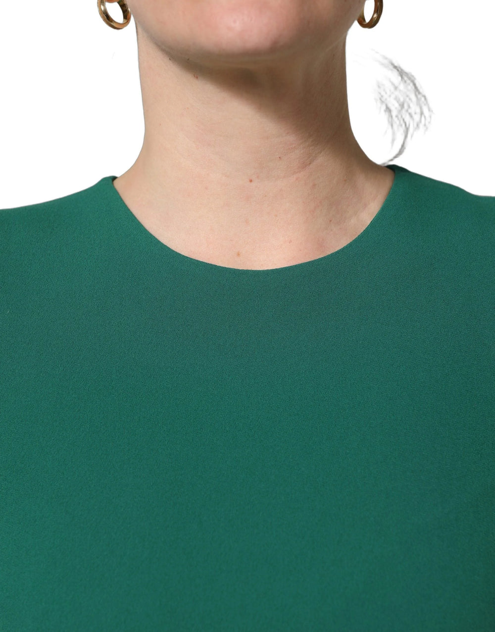Dolce & Gabbana Green Viscose Long Sleeves A-line Mini Dress - IT38 | XS