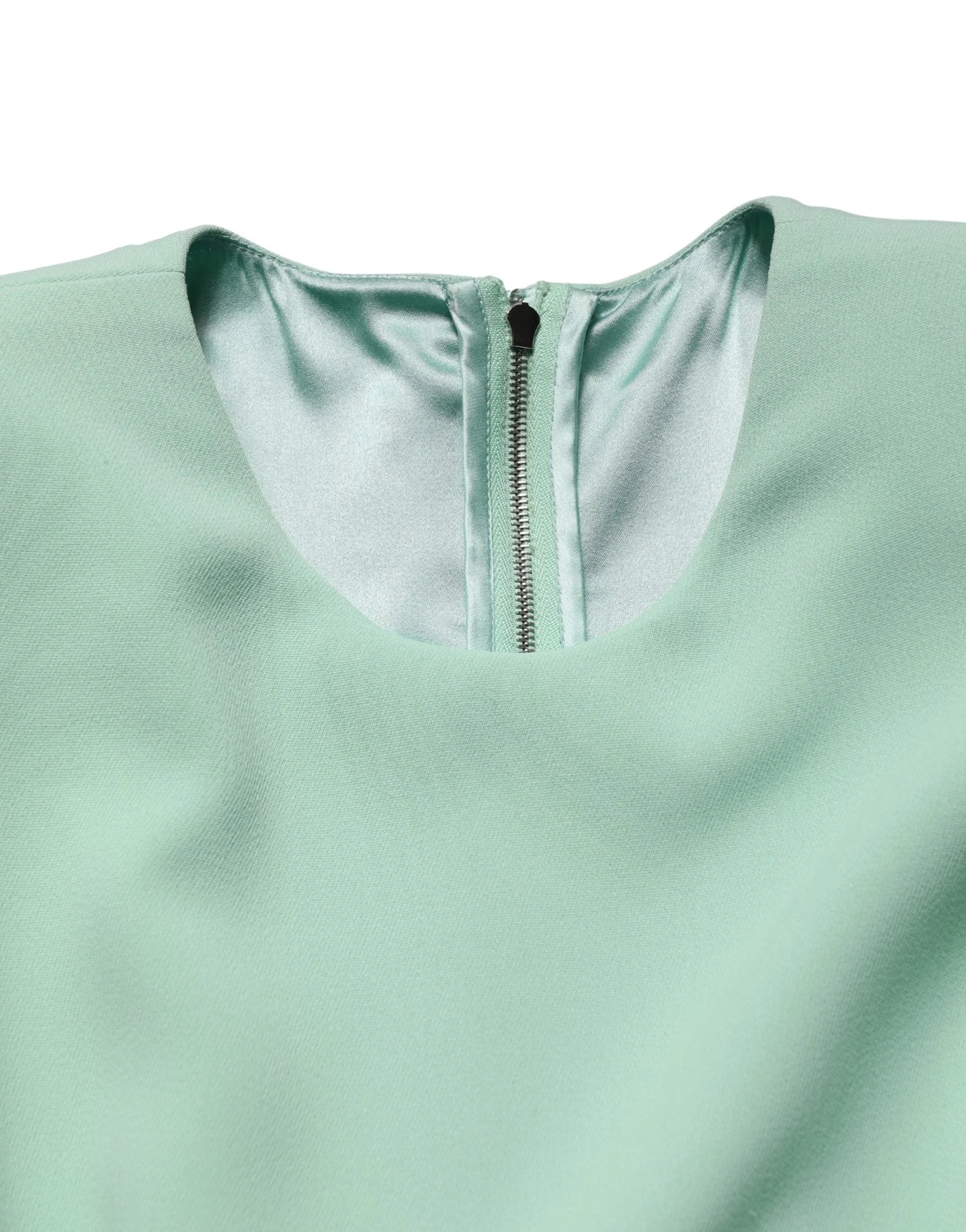 Dolce & Gabbana Green Viscose Long Sleeves Long Gown Dress - IT40|S