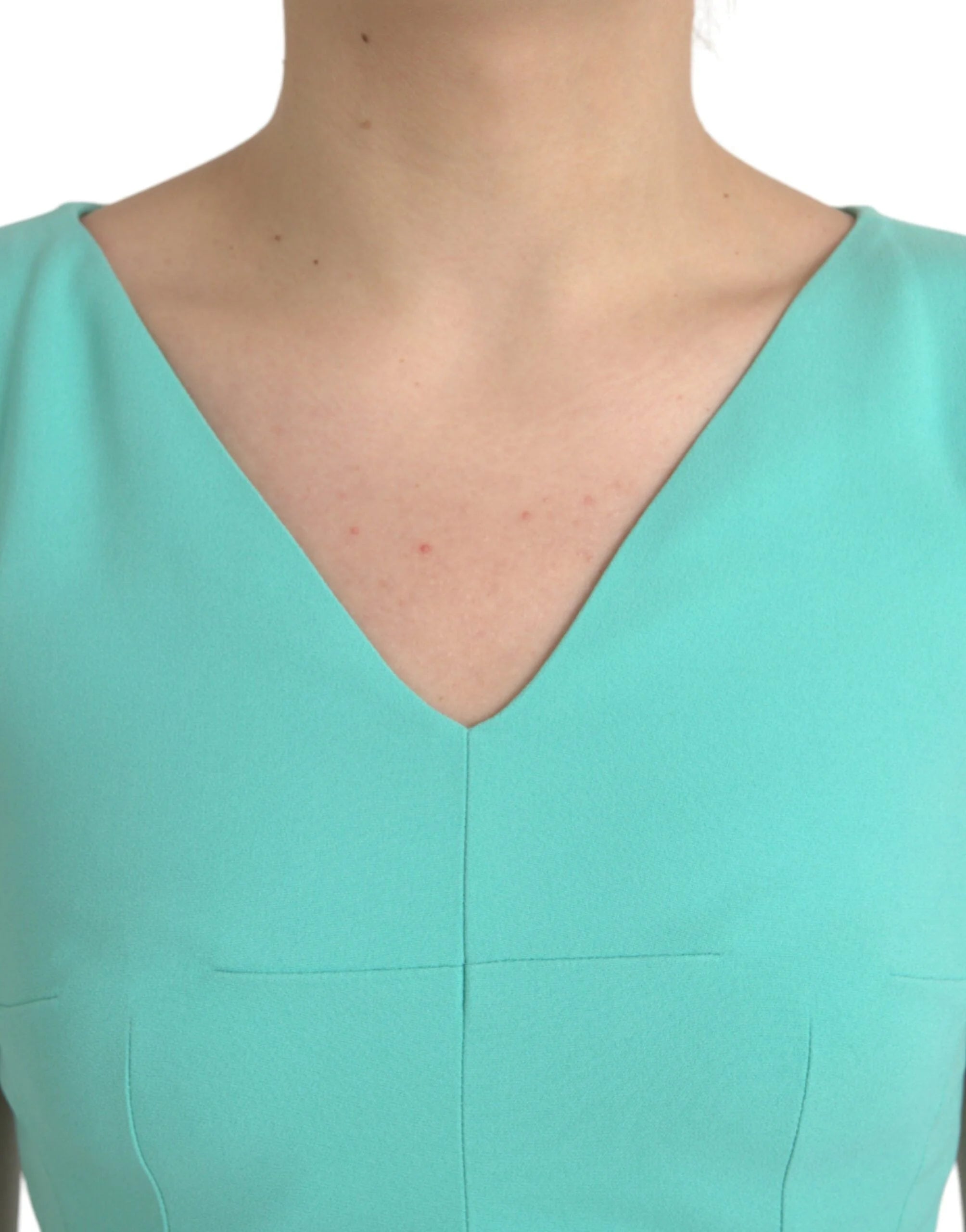 Dolce & Gabbana Green Viscose Sleeveless Bodycon Midi Dress - IT38 | XS - Dresses