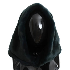 Dolce & Gabbana Green Weasel Fur Crochet Hood Scarf Hat - Scarves & Shawls