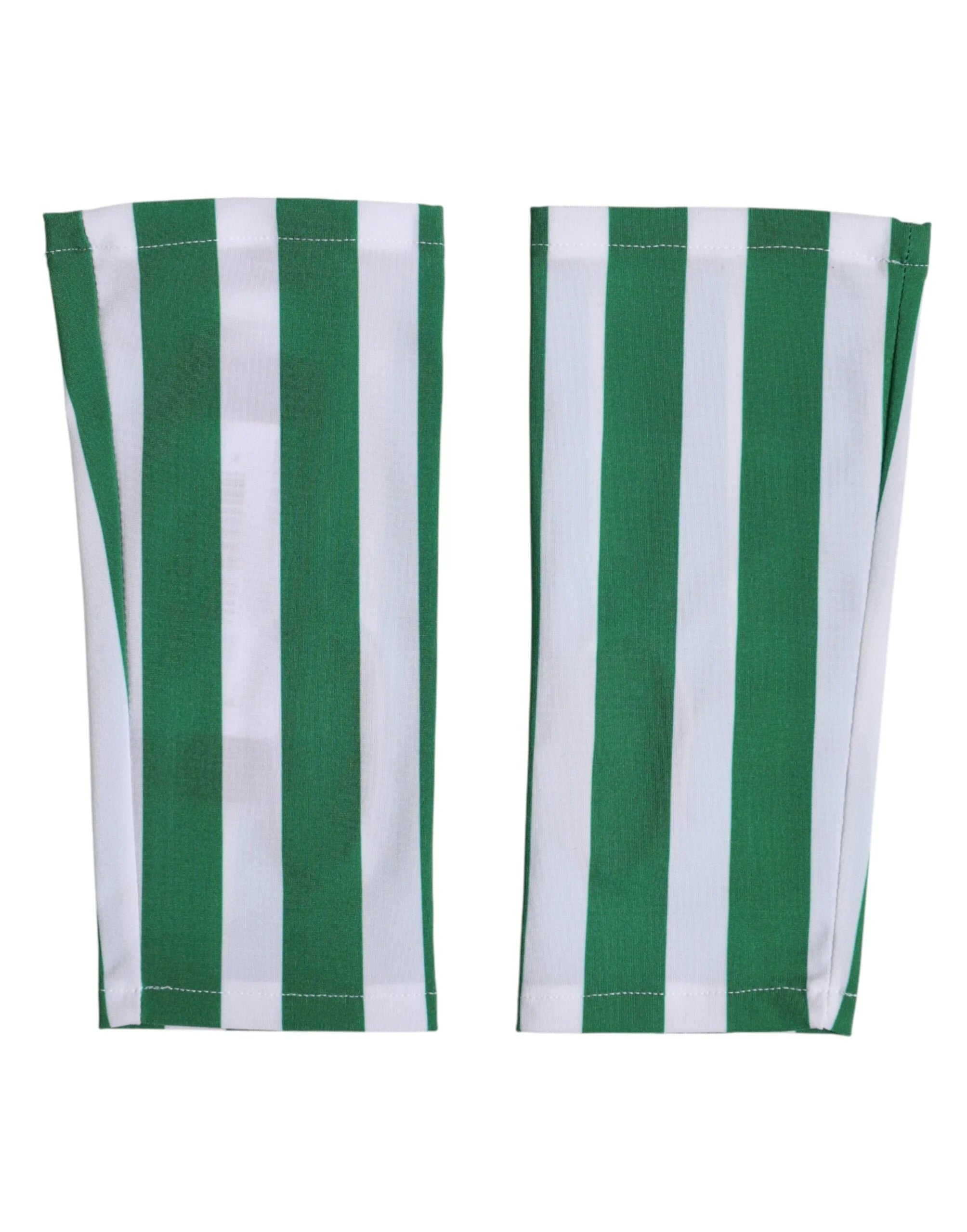 Dolce & Gabbana Green White Nylon Fingerless Wrist Length Gloves - 7|S