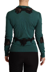 Dolce & Gabbana Green Wool Crewneck Sweater - Sweaters