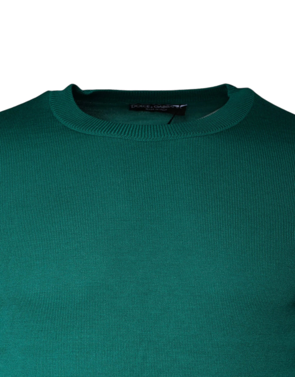 Dolce & Gabbana Green Wool Knit Crew Neck Pullover Sweater - IT44 | XS - Sweaters