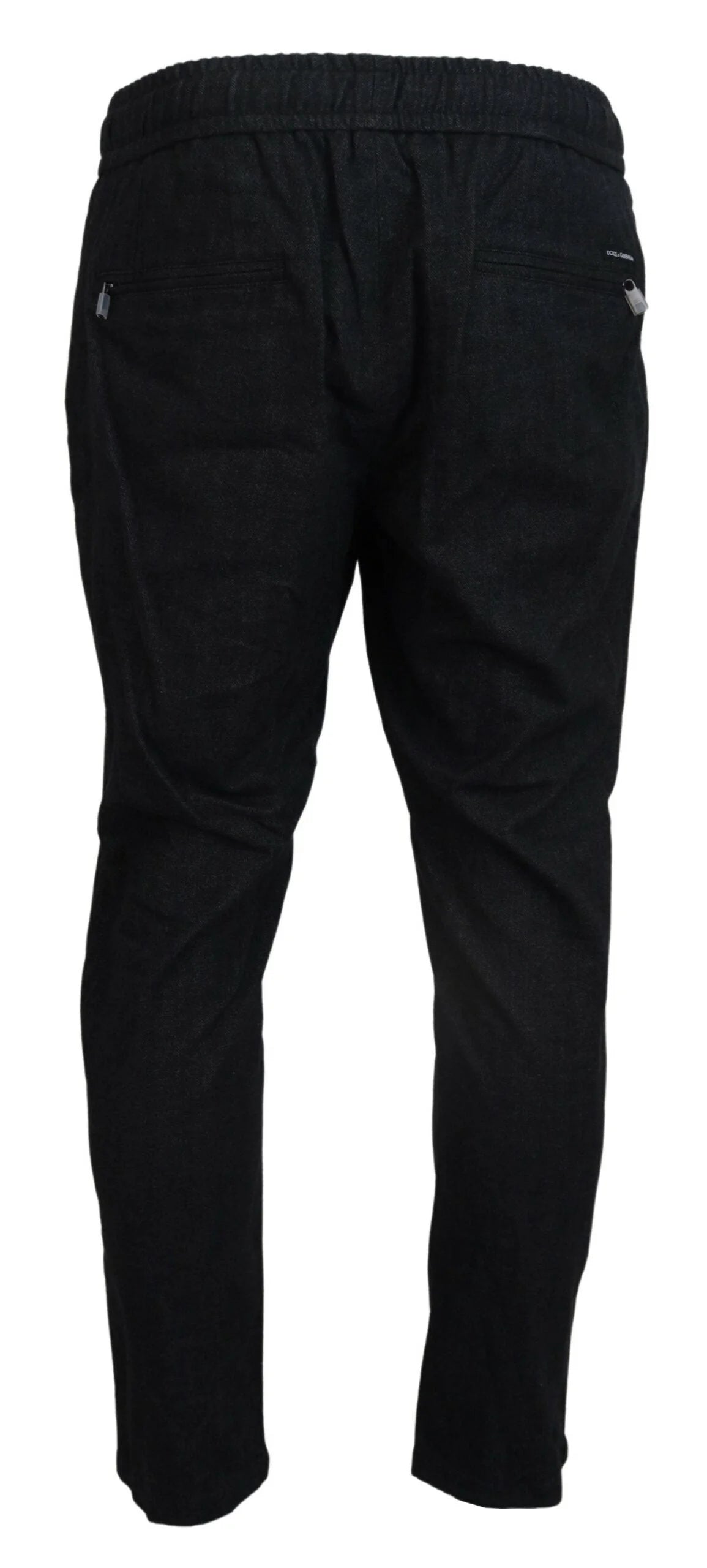 Dolce & Gabbana Grey Cotton Tapered Cotton Pants - Jeans