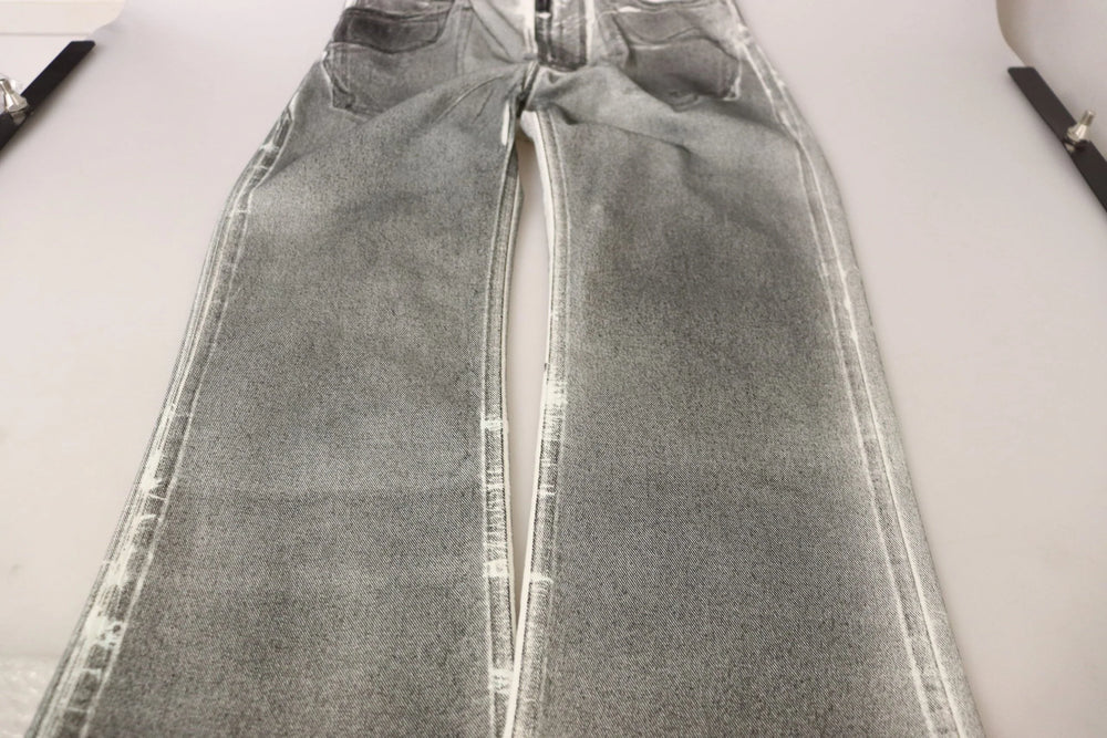 Dolce & Gabbana Grey Washed High Waist Denim Pants Cotton Jeans - IT40|S - Jeans