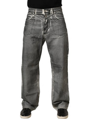 Dolce & Gabbana Grey Washed Mid Waist Straight Denim Jeans - IT46 | S
