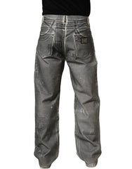 Dolce & Gabbana Grey Washed Mid Waist Straight Denim Jeans - IT46 | S